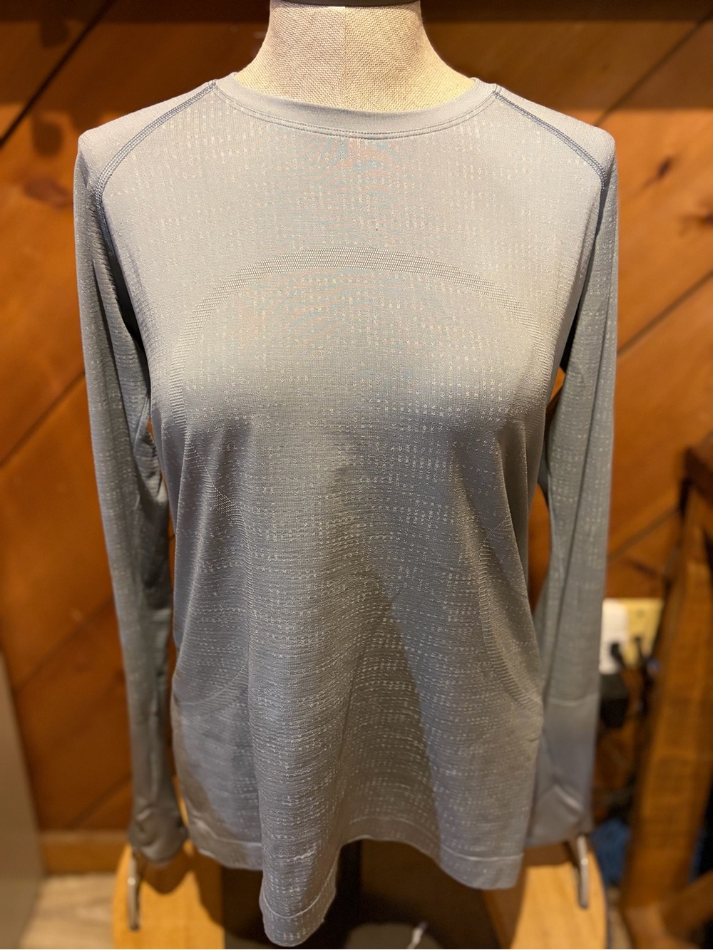 lululemon athletica Heathered Light Gray Performance Top